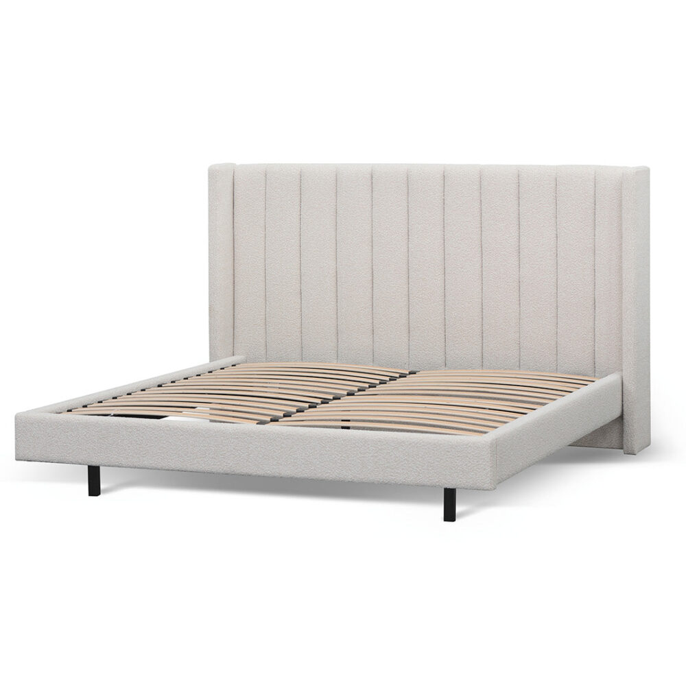 Hillsdale King Bed Frame - Snow Boucle - Image 3