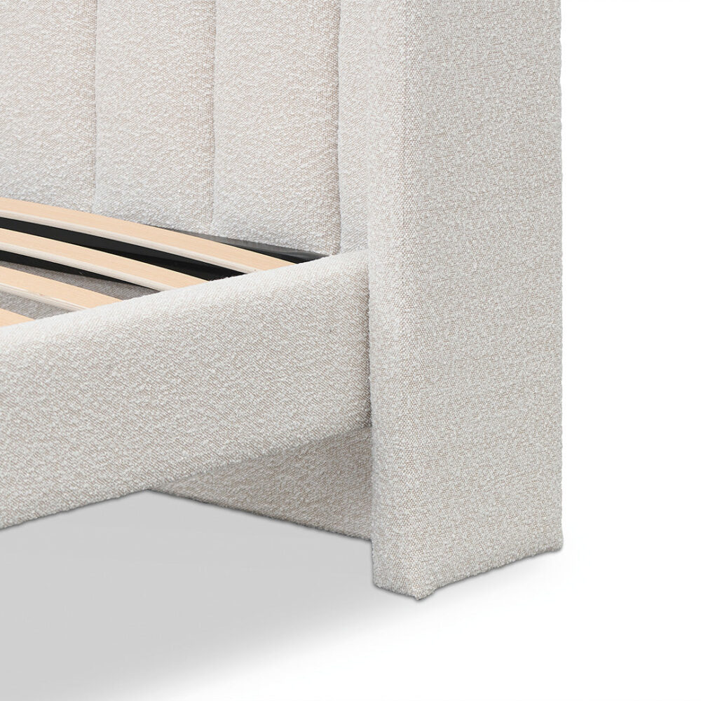 Hillsdale King Bed Frame - Snow Boucle - Image 9
