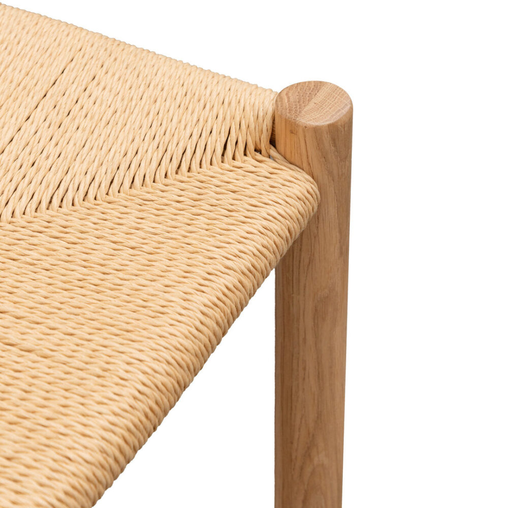 Erika 65cm Rattan Bar Stool - Natural - Image 4
