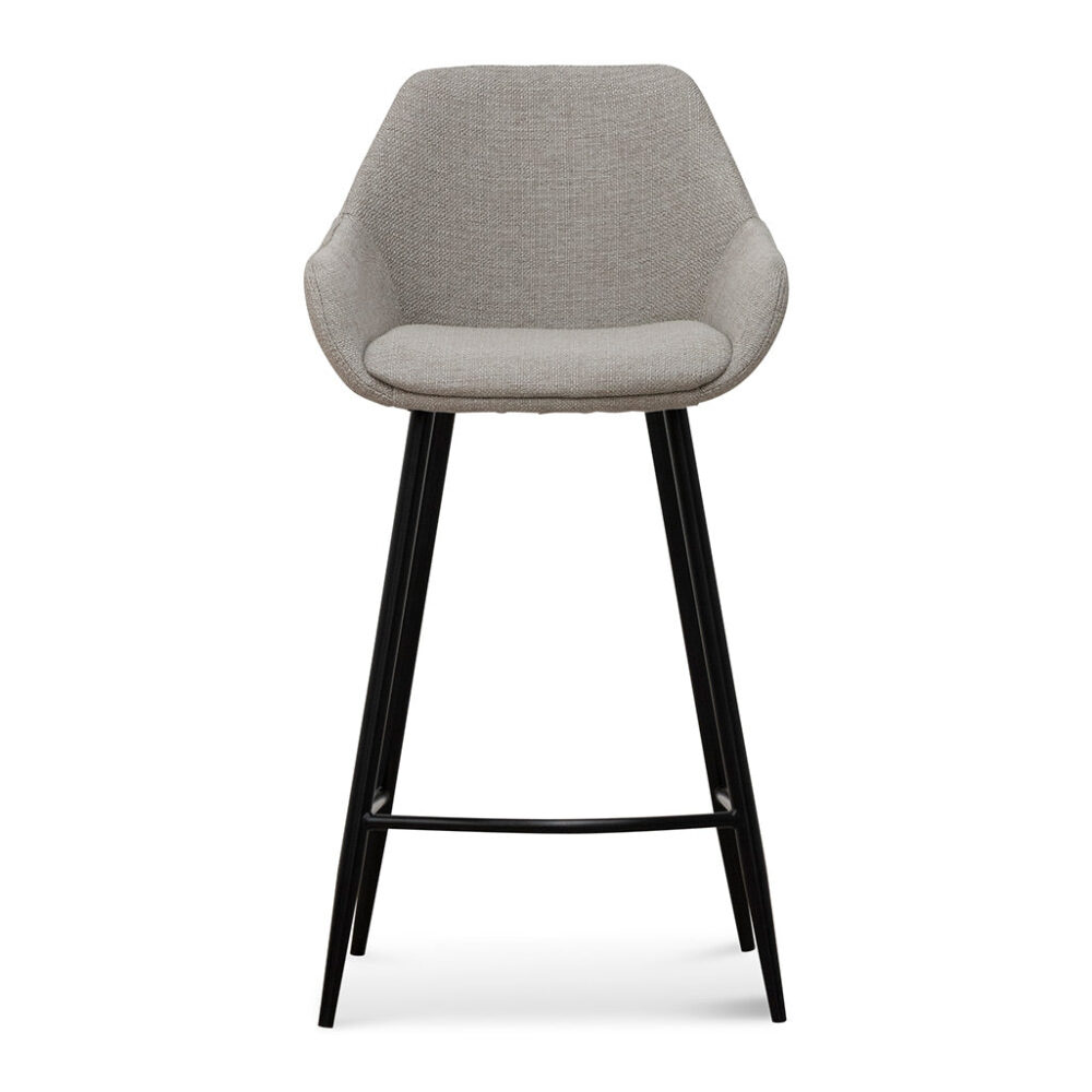 Set of 2 - Cody 68cm Fabric Bar Stool - Beige - Image 3