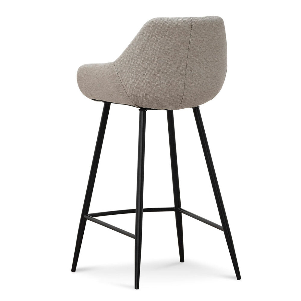 Set of 2 - Cody 68cm Fabric Bar Stool - Beige - Image 5