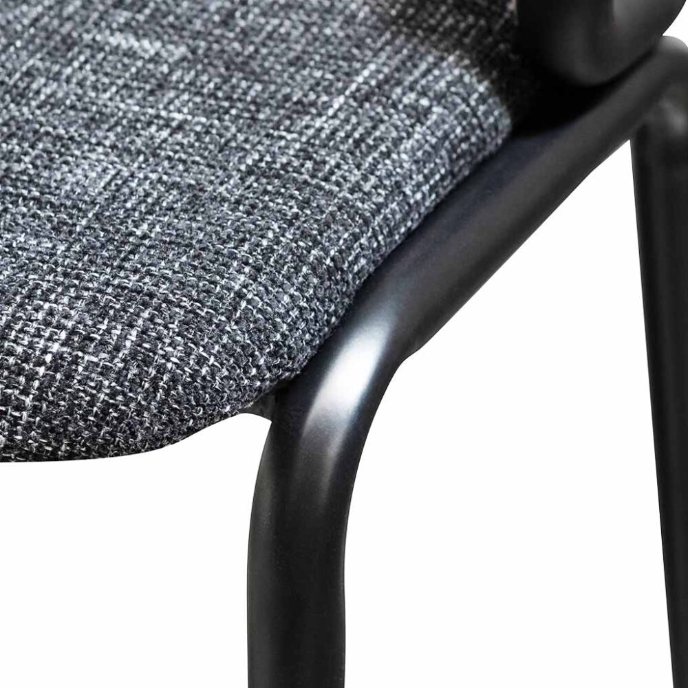 Florine 75cm Fabric Bar Stool - Black Legs - Image 11