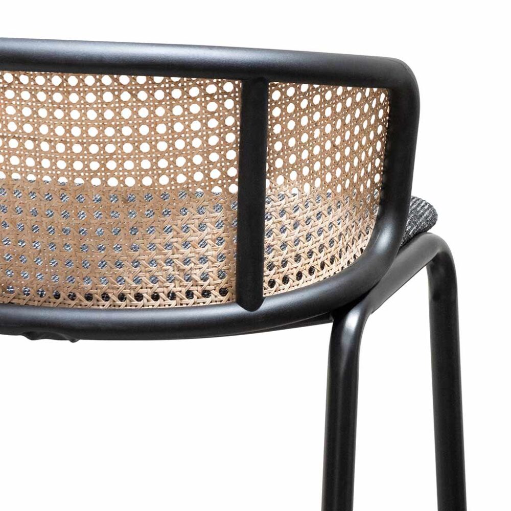 Florine 75cm Fabric Bar Stool - Black Legs - Image 8