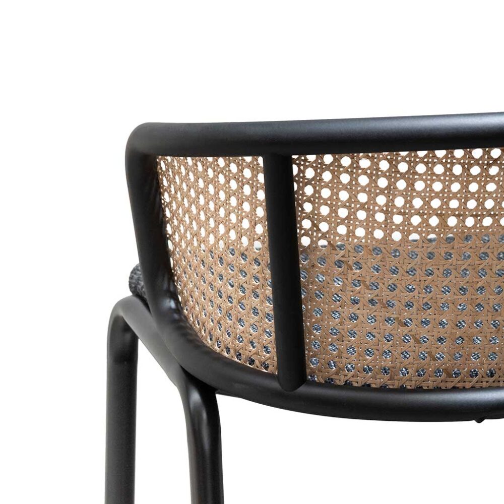 Florine 75cm Fabric Bar Stool - Black Legs - Image 6