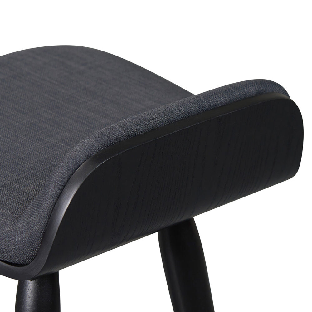Finn 65cm Wooden Bar Stool - Charcoal Black - Image 9