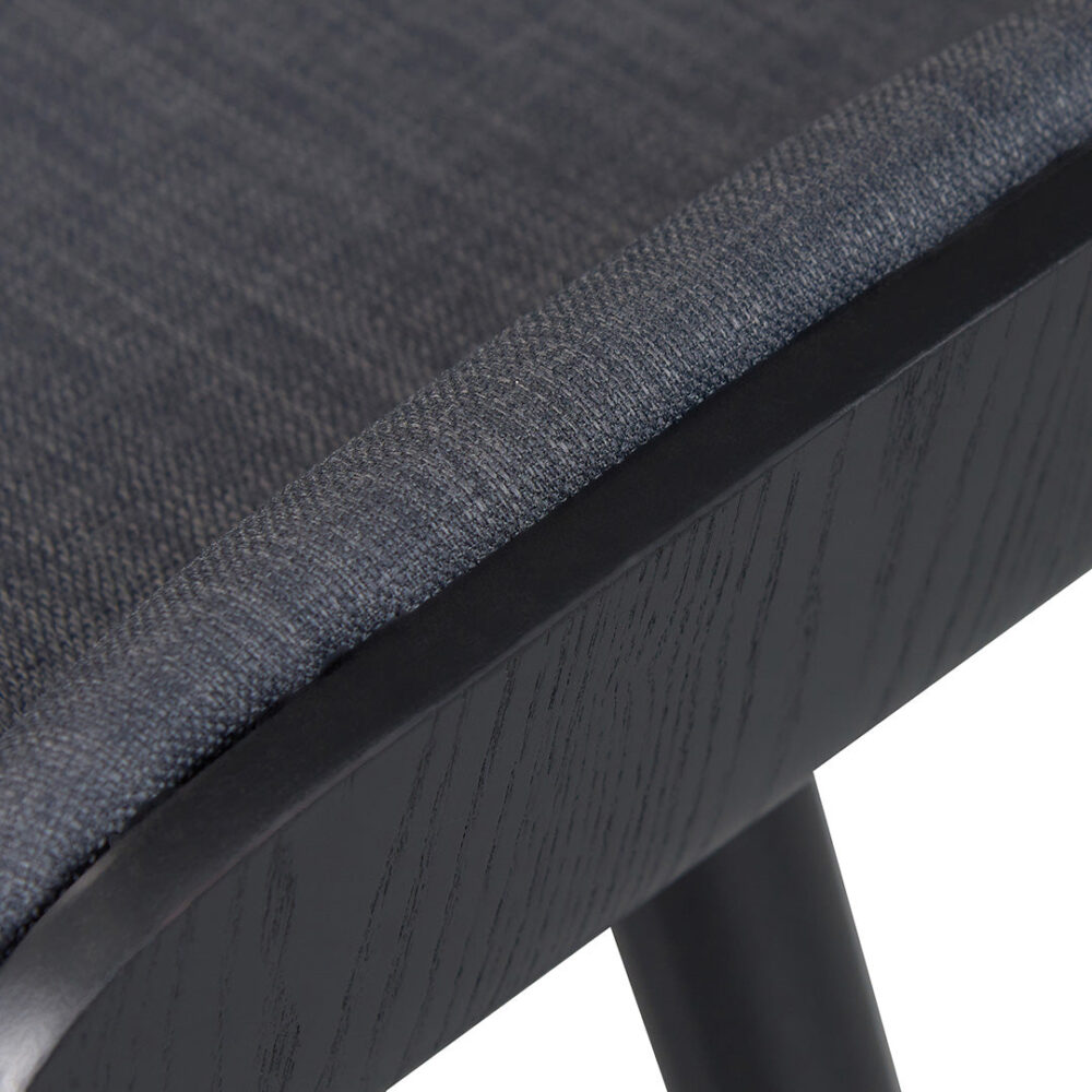 Finn 65cm Wooden Bar Stool - Charcoal Black - Image 11