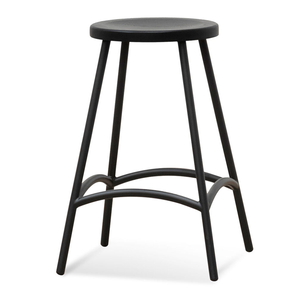 Alondra 65cm Barstool - Full Black - Image 3