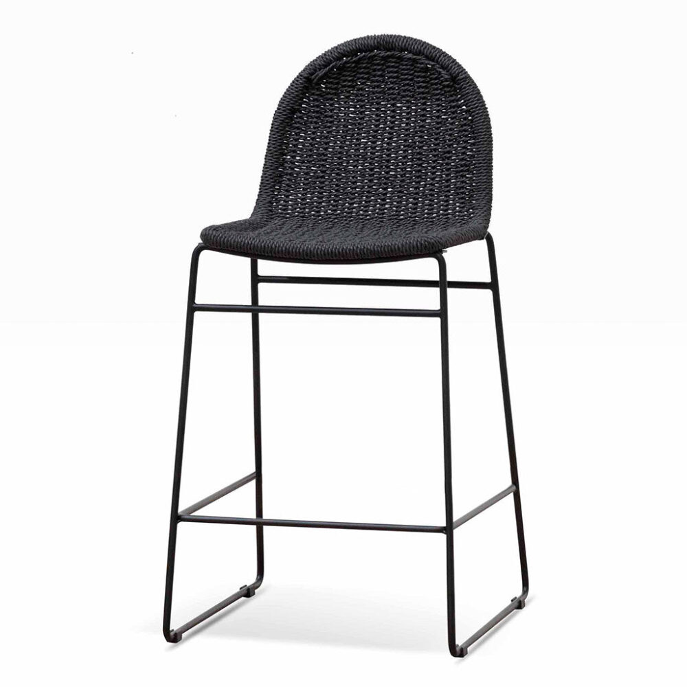 Set of 2 - Kelton 65cm Barstool - Full Black - Image 2