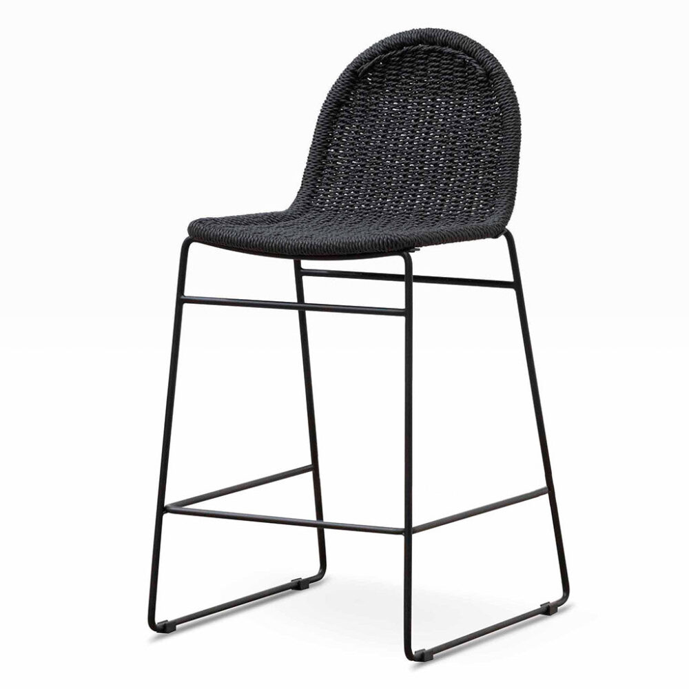 Set of 2 - Kelton 65cm Barstool - Full Black - Image 4