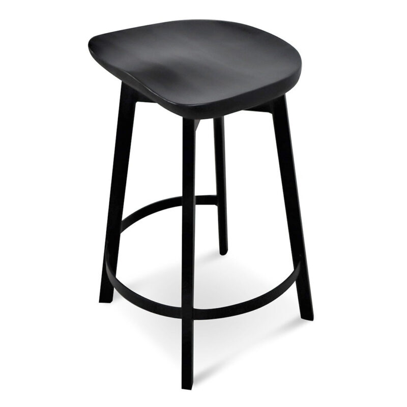 Lewis 65cm Bar Stool - Black