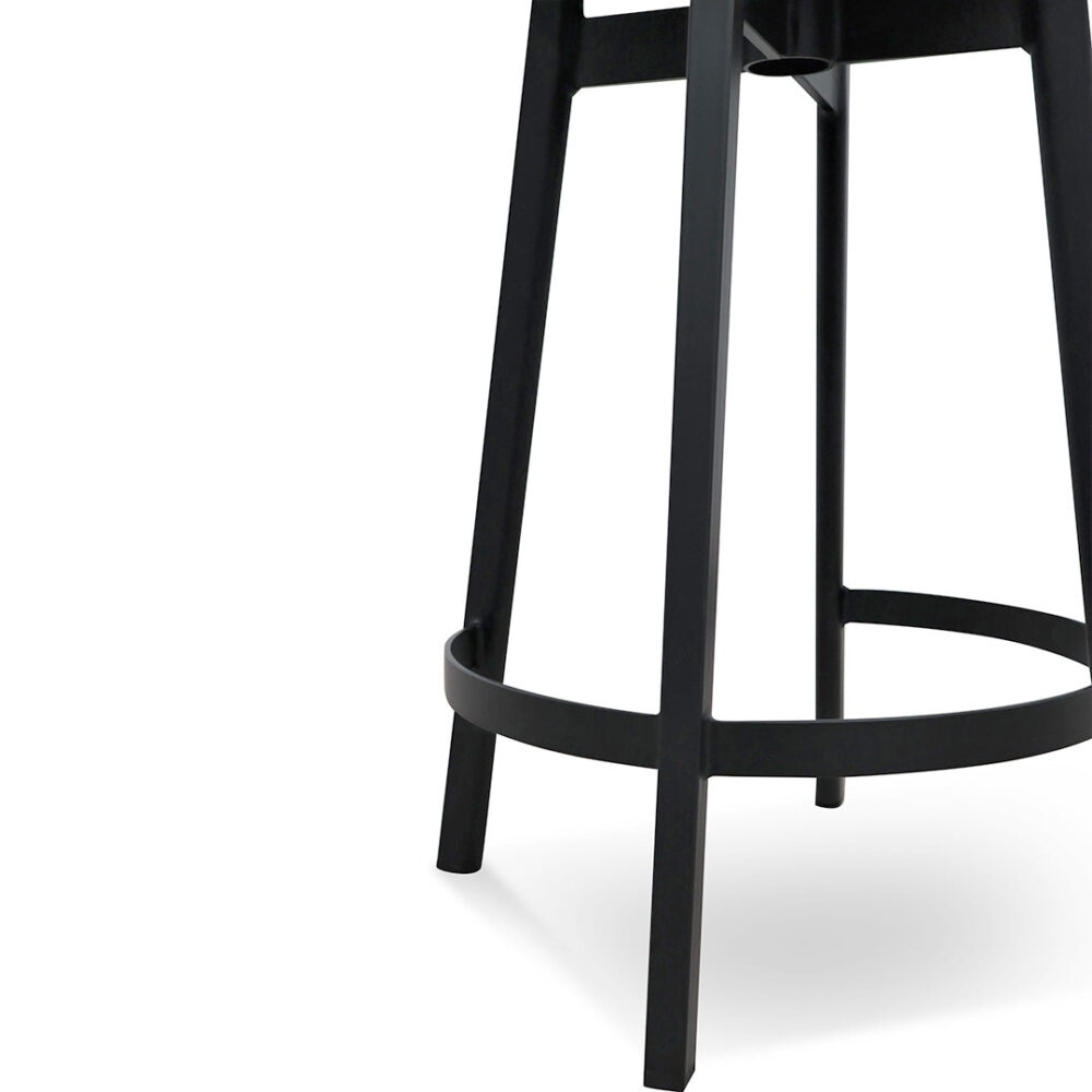 Lewis 65cm Bar Stool - Black - Image 4