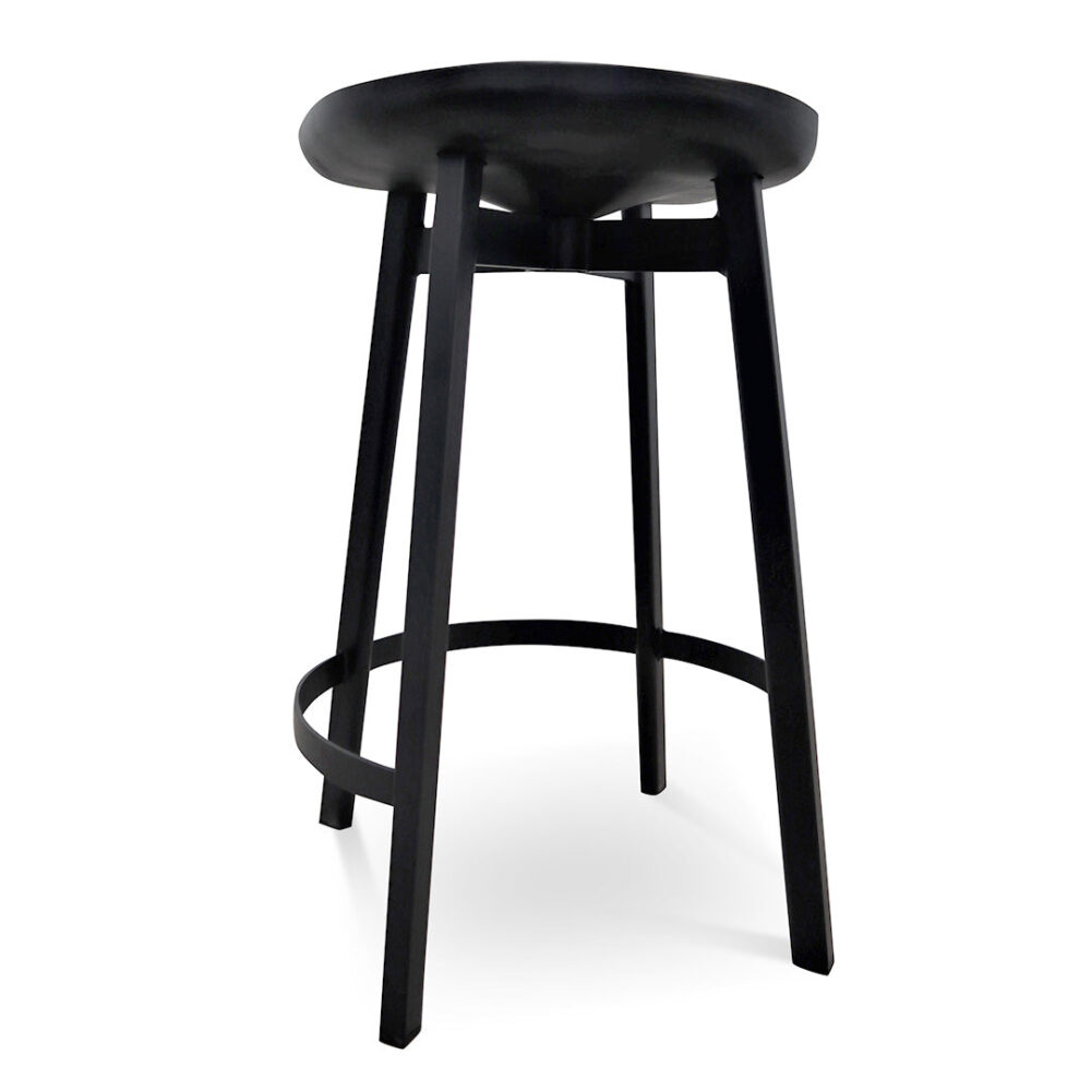 Lewis 65cm Bar Stool - Black - Image 5
