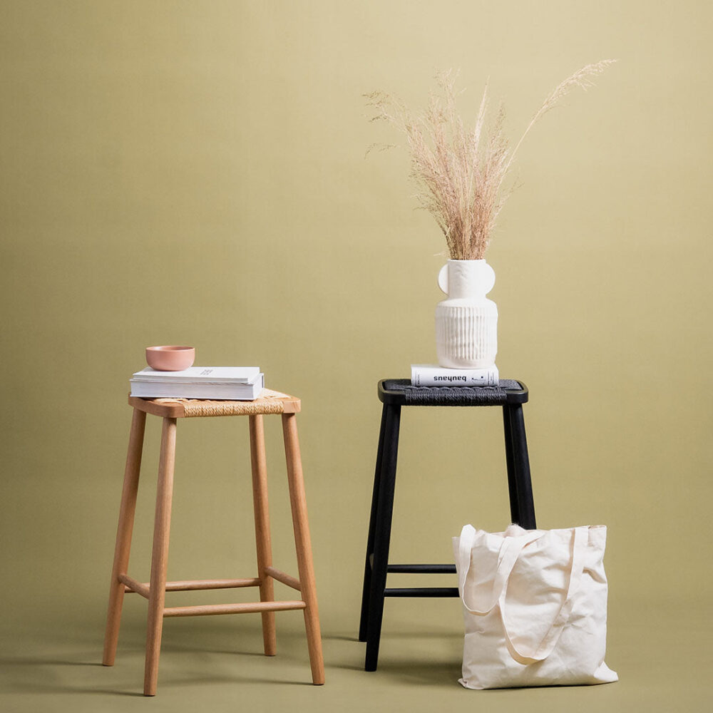 Crawford 65cm Bar Stool - Full Black - Image 3