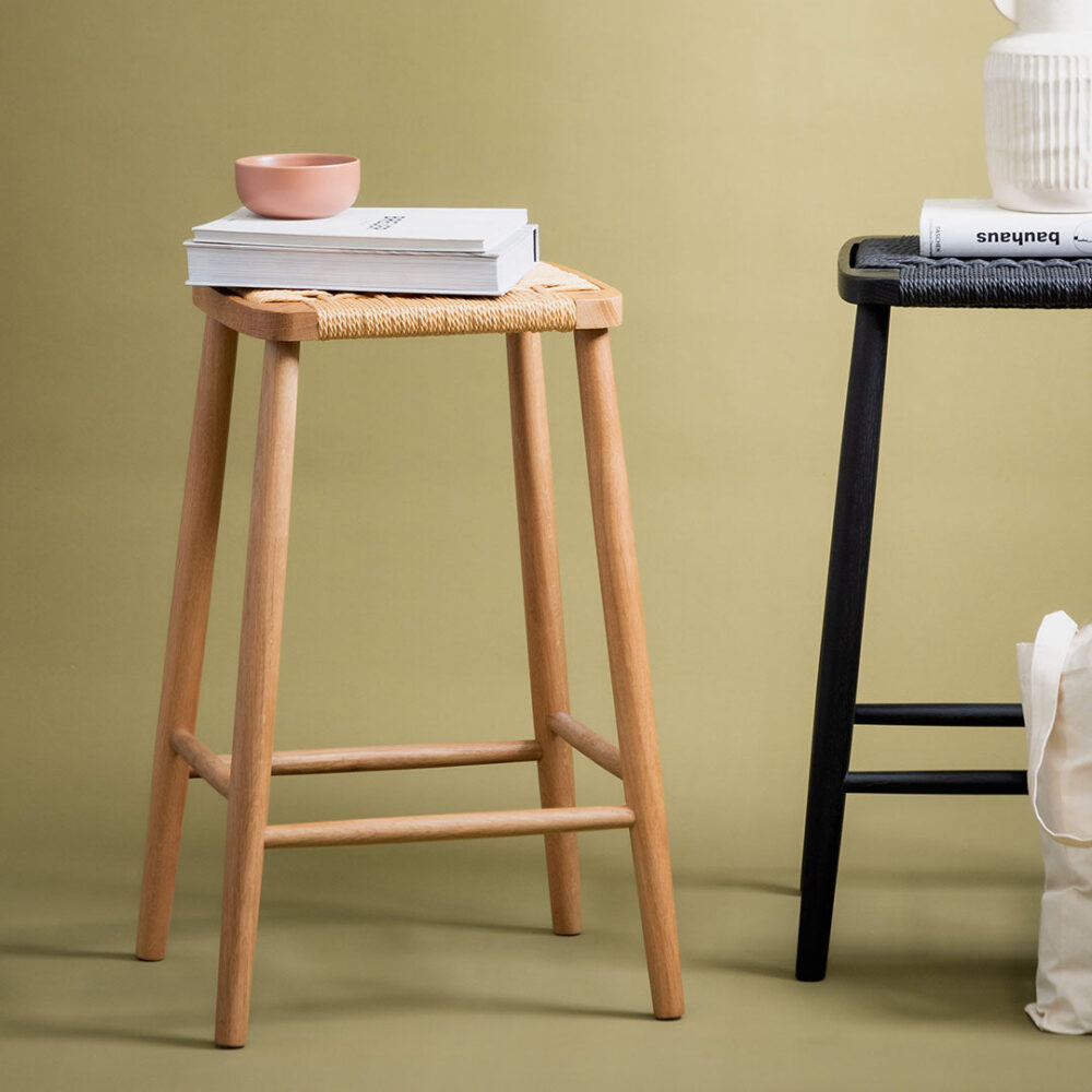 Crawford 65cm Rattan Bar Stool - Natural - Image 2