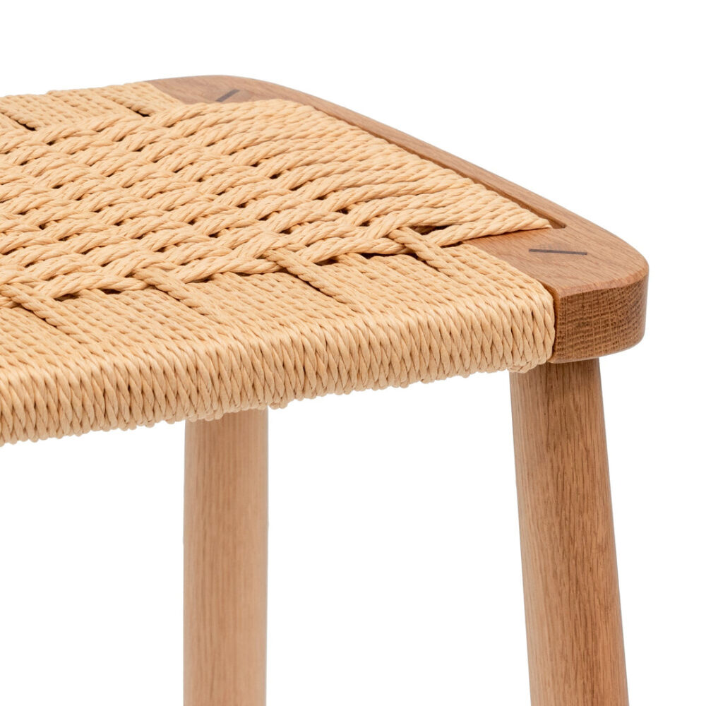 Crawford 65cm Rattan Bar Stool - Natural - Image 5
