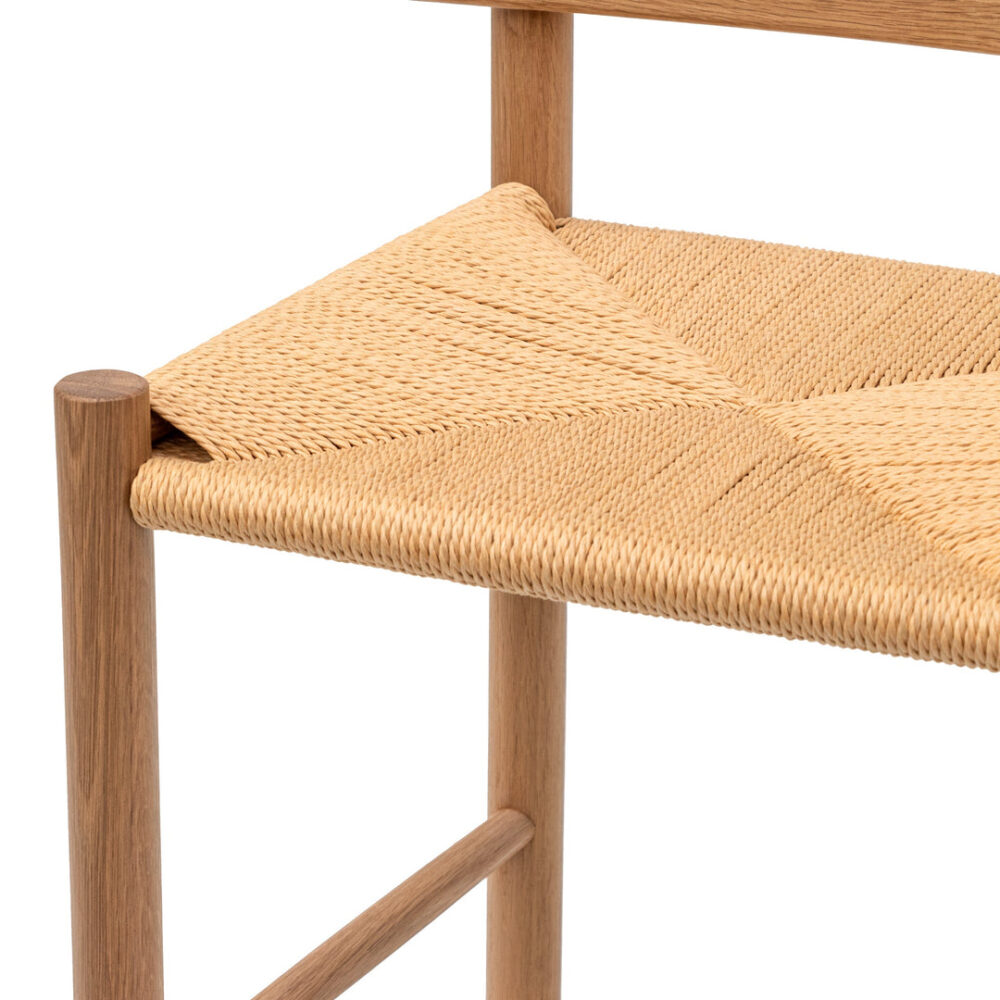 Erika 65cm Bar Stool - Natural with Back Rest - Image 7