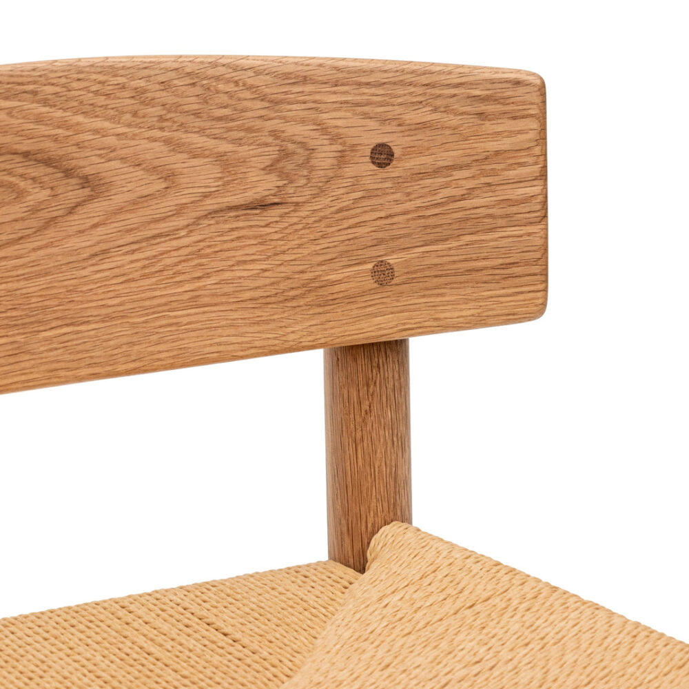 Erika 65cm Bar Stool - Natural with Back Rest - Image 8