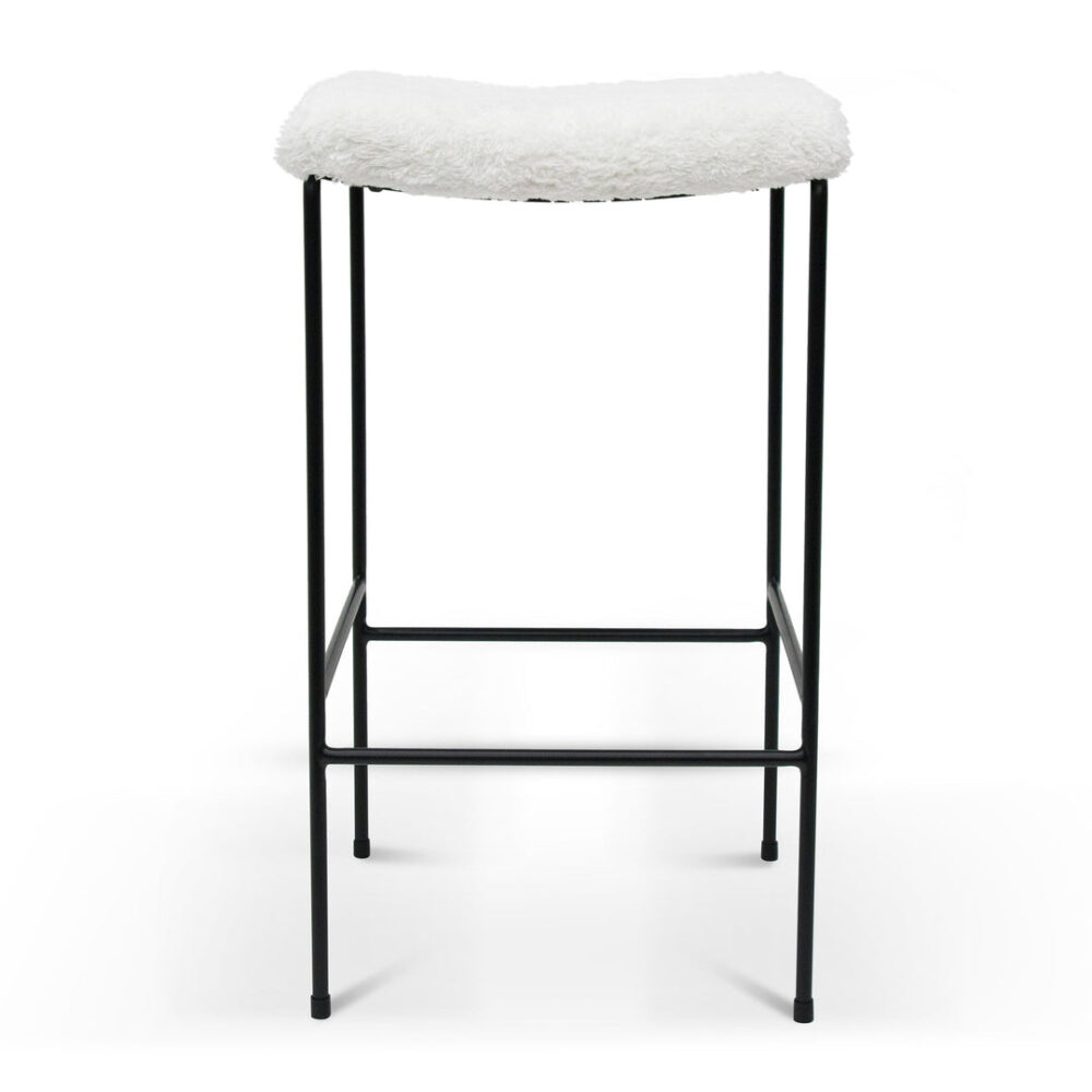 Seymour 65cm Bar Stool - White - Image 2