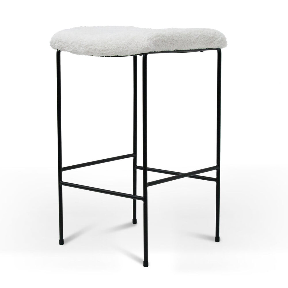 Seymour 65cm Bar Stool - White