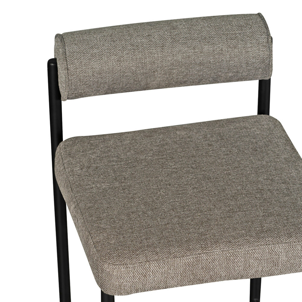 Set of 2 - Shaffer 65cm Fabric Bar Stool - Grey - Image 6