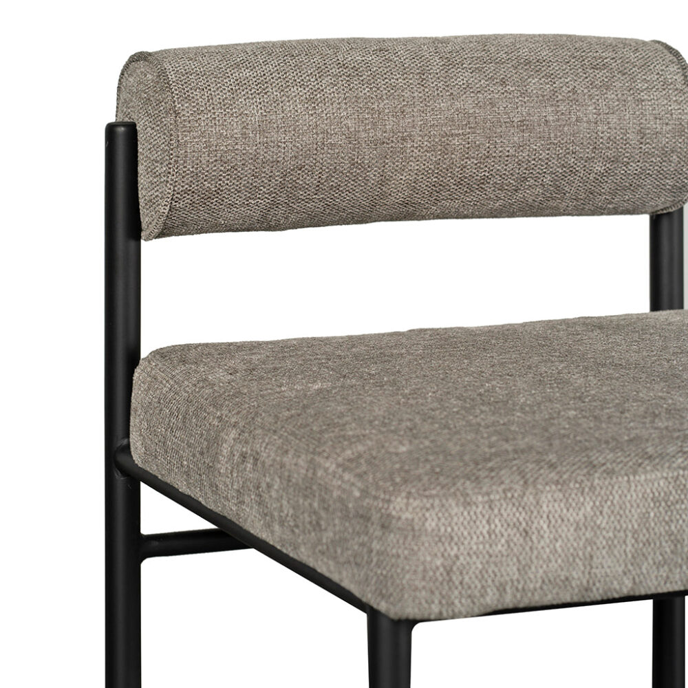 Set of 2 - Shaffer 65cm Fabric Bar Stool - Grey - Image 7