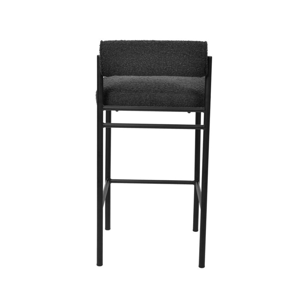 Set of 2 - Shaffer 65cm Bar Stool - Black Boucle - Image 3