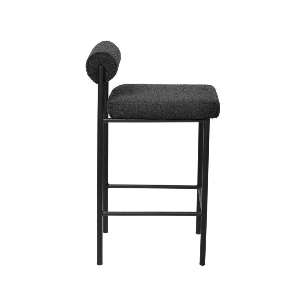 Set of 2 - Shaffer 65cm Bar Stool - Black Boucle - Image 6
