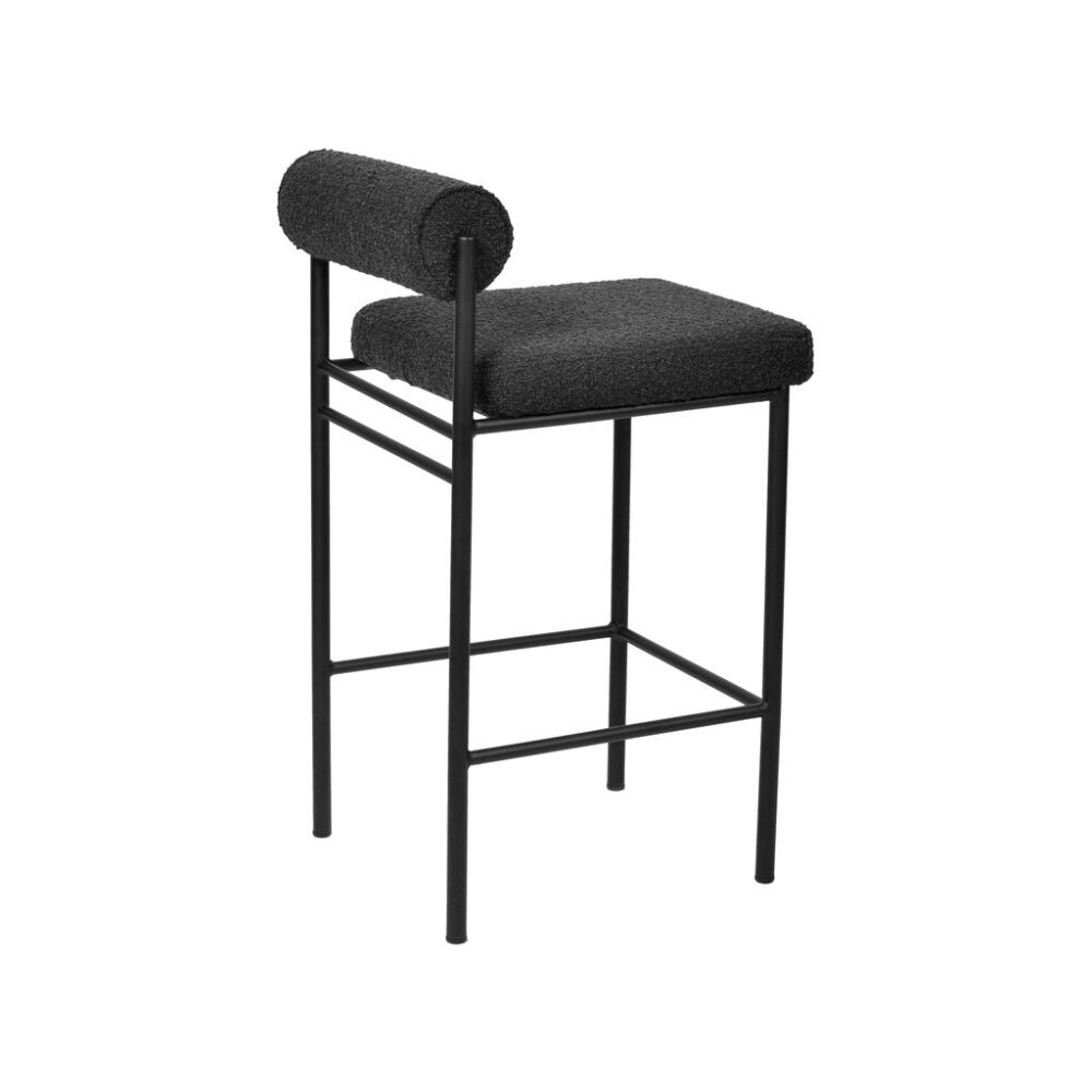 Set of 2 - Shaffer 65cm Bar Stool - Black Boucle - Image 7