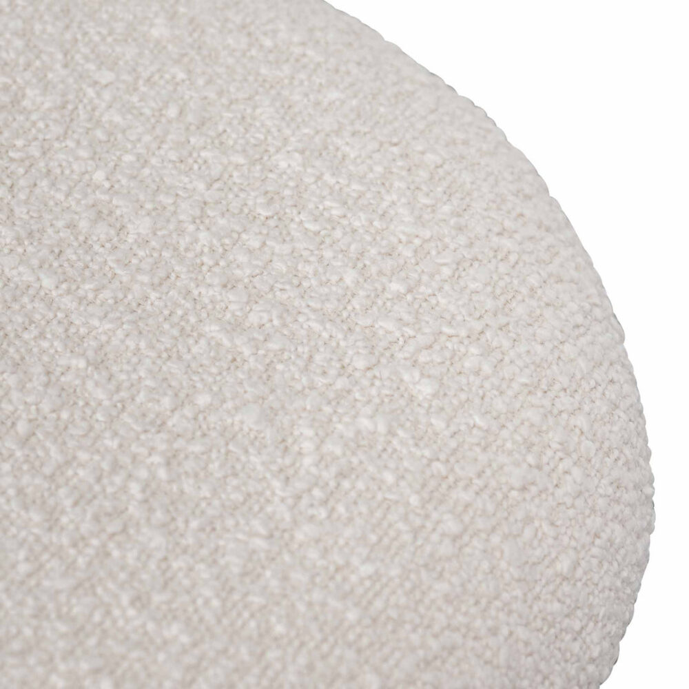 Set of 2 - Galvan 65cm Bar Stool - Ivory White Boucle - Image 4