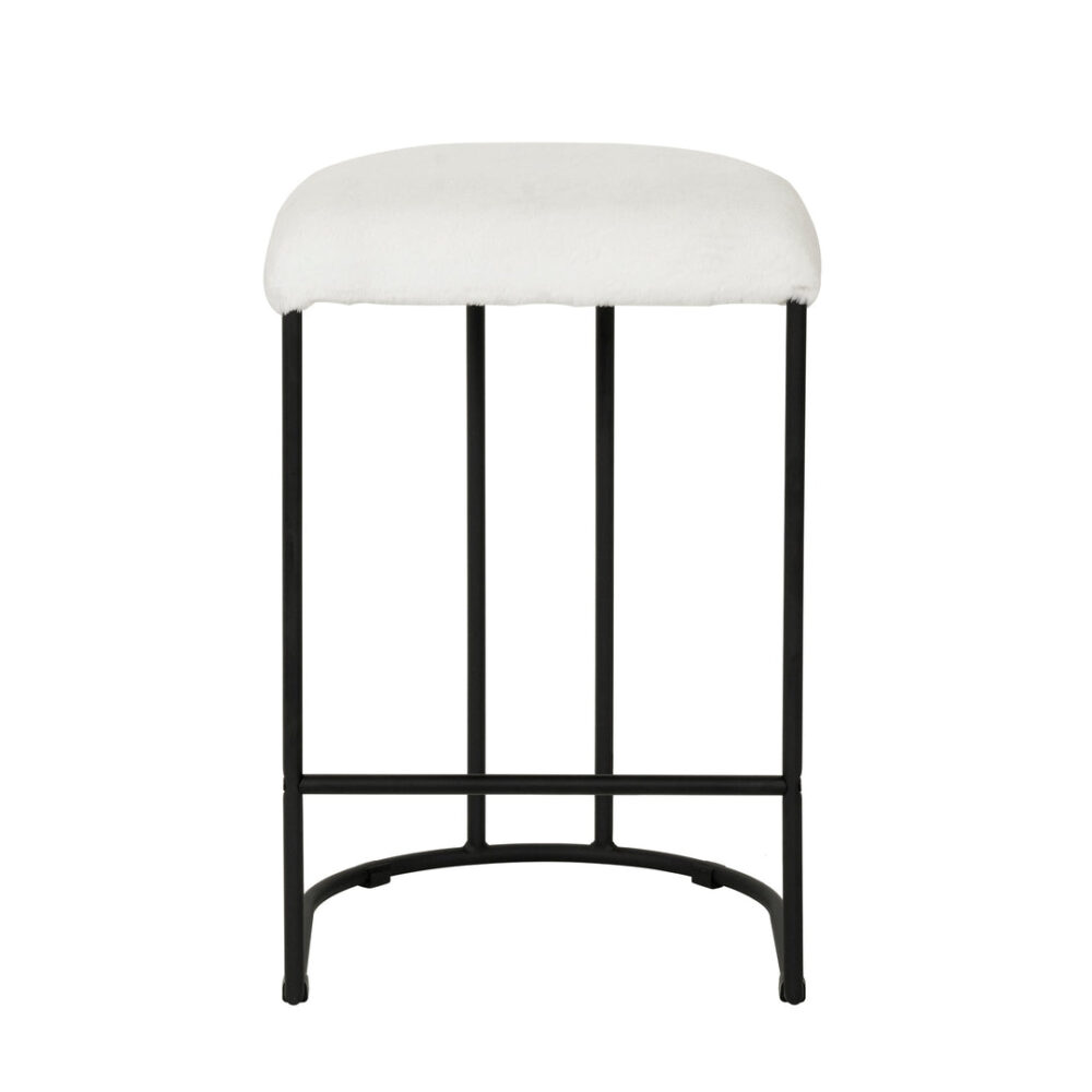 Set of 2 - Galvan 65cm Bar Stool - Cloud Fur - Image 5