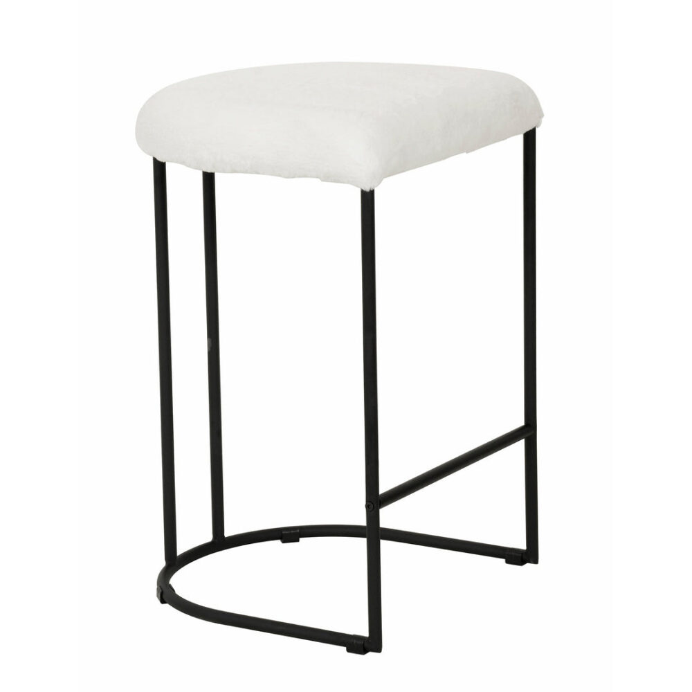 Set of 2 - Galvan 65cm Bar Stool - Cloud Fur - Image 6