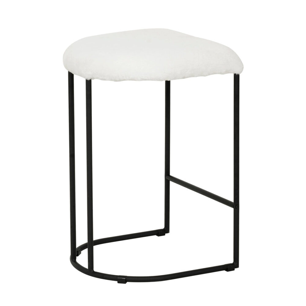Set of 2 - Galvan 65cm Bar Stool - Cloud Fur - Image 8
