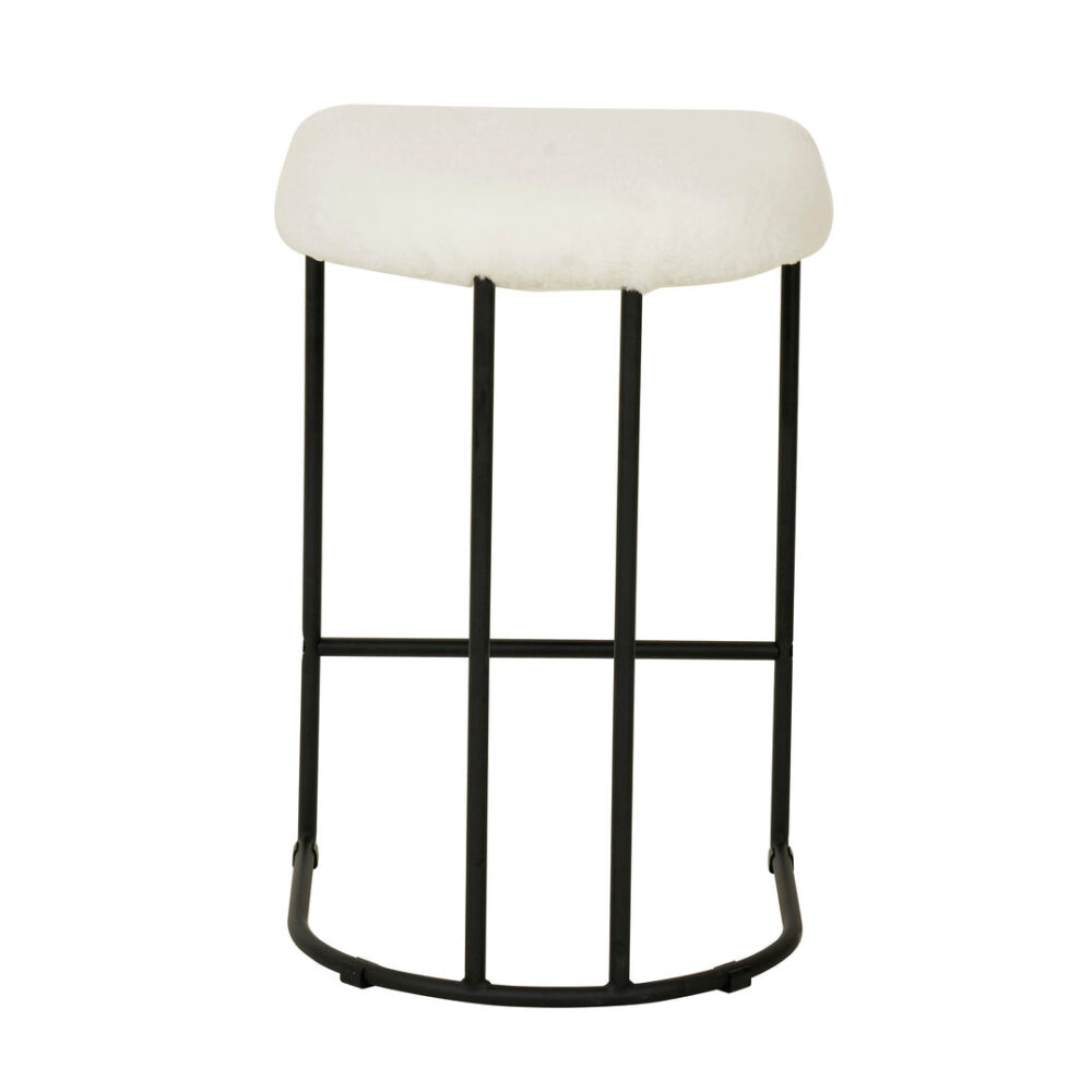 Set of 2 - Galvan 65cm Bar Stool - Cloud Fur - Image 9
