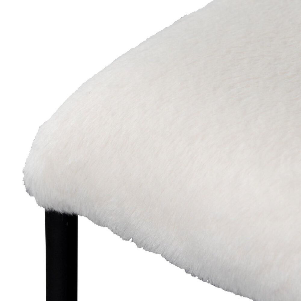 Set of 2 - Galvan 65cm Bar Stool - Cloud Fur - Image 3