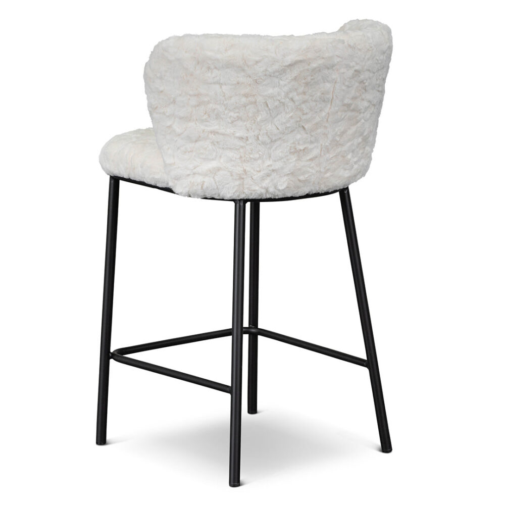 Set of 2 - Flossie 65cm Fabric Bar Stool - Cloud Fur - Image 8
