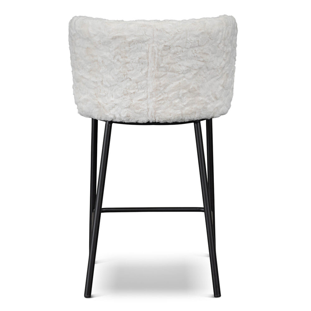 Set of 2 - Flossie 65cm Fabric Bar Stool - Cloud Fur - Image 9