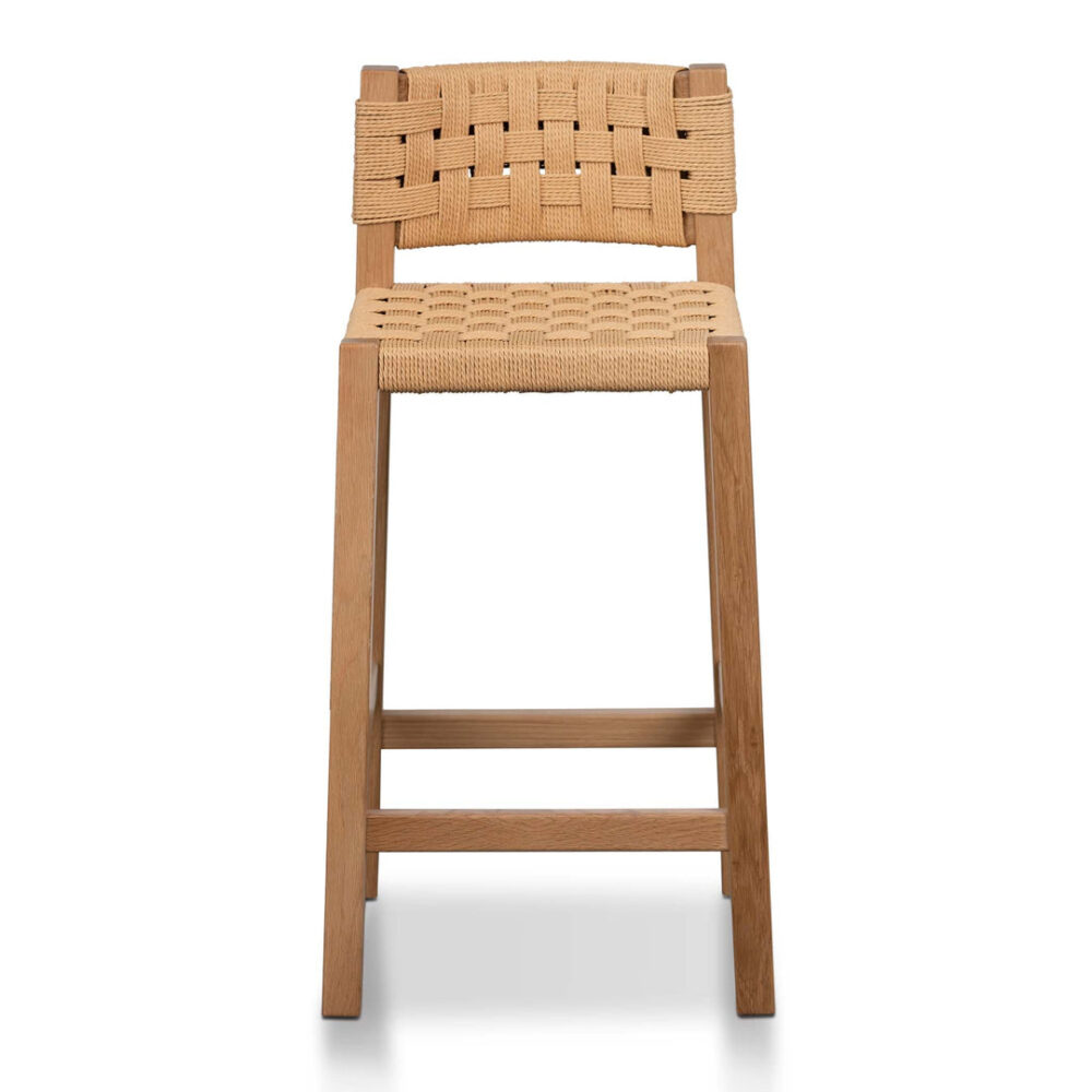 Jolen Rattan Bar Stool - Natural with Back - Image 3