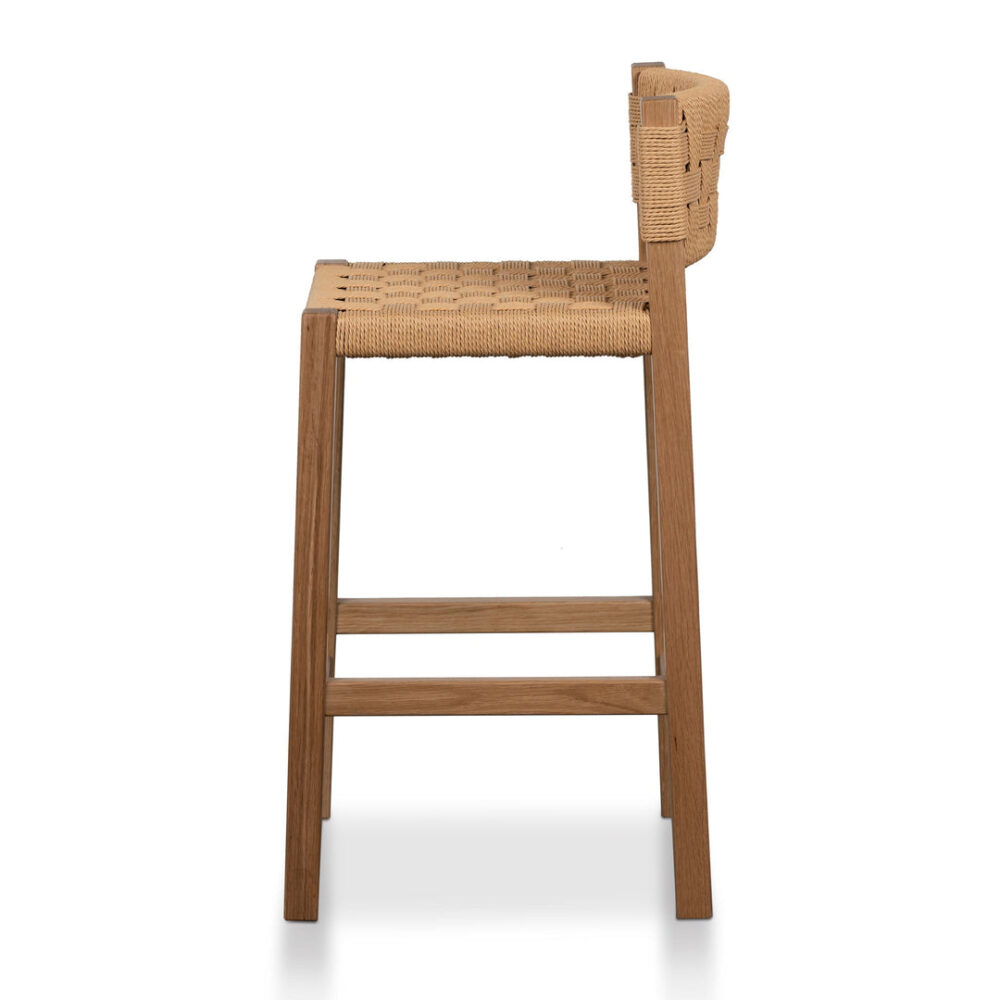 Jolen Rattan Bar Stool - Natural with Back - Image 4