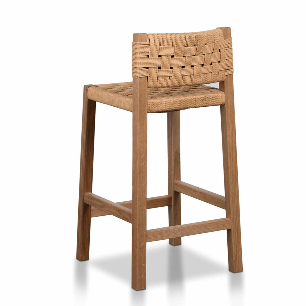 Jolen Rattan Bar Stool - Natural with Back - Image 5