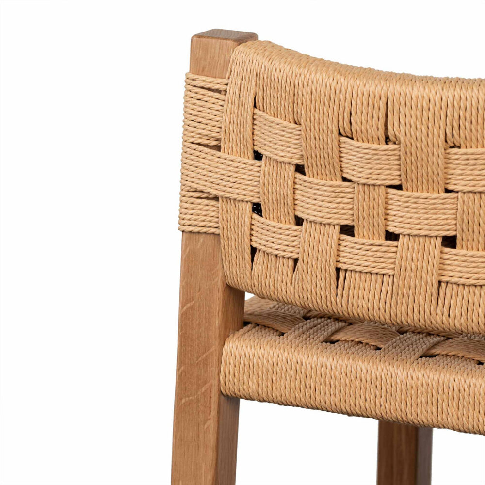 Jolen Rattan Bar Stool - Natural with Back - Image 8