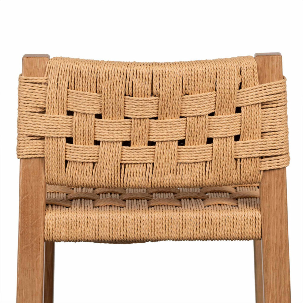 Jolen Rattan Bar Stool - Natural with Back - Image 7
