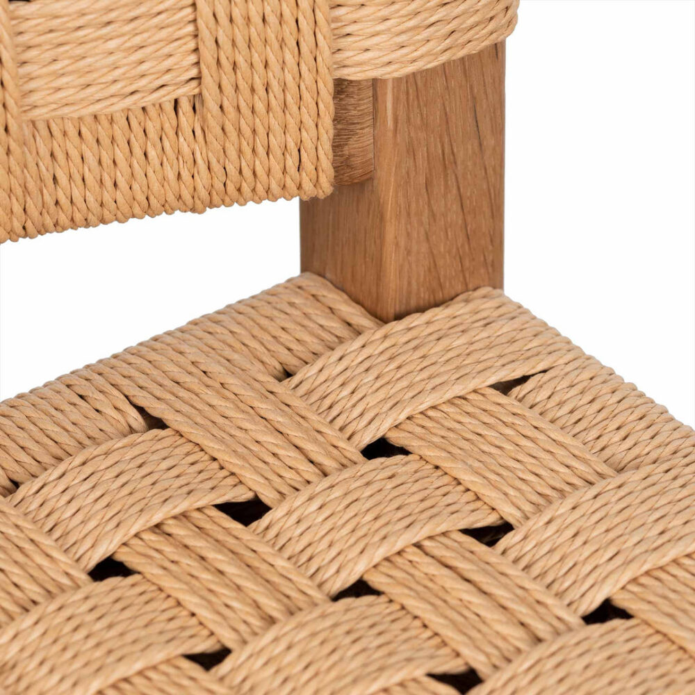 Jolen Rattan Bar Stool - Natural with Back - Image 9
