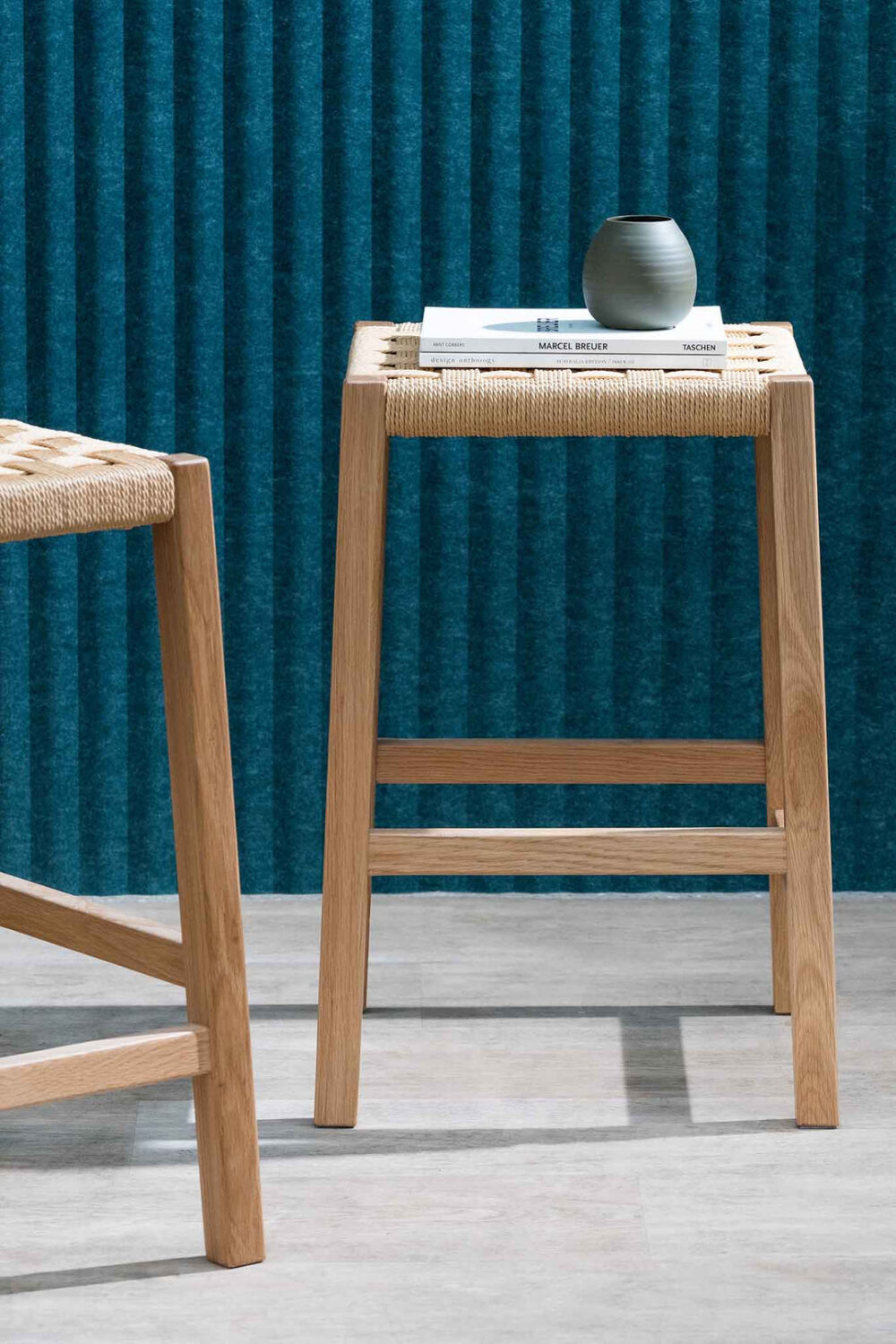 Jolen 65cm Rattan Bar Stool - Natural - Image 2