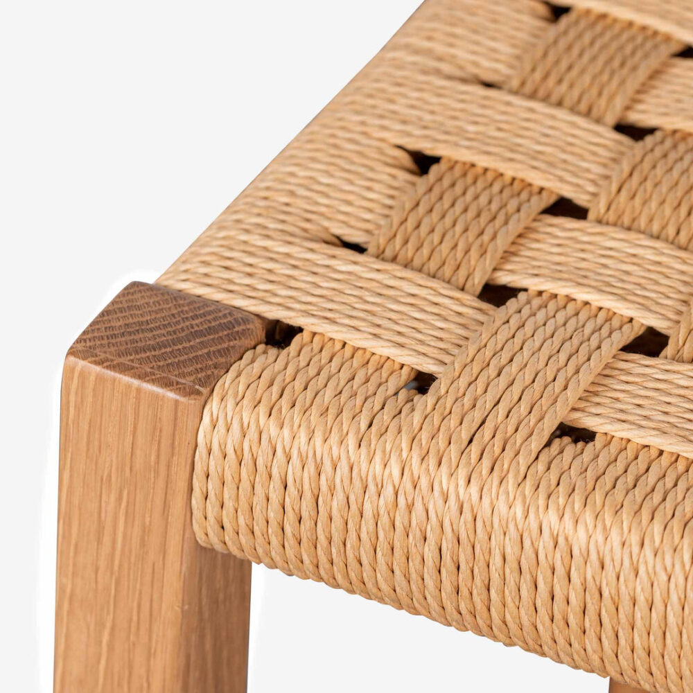 Jolen 65cm Rattan Bar Stool - Natural - Image 8