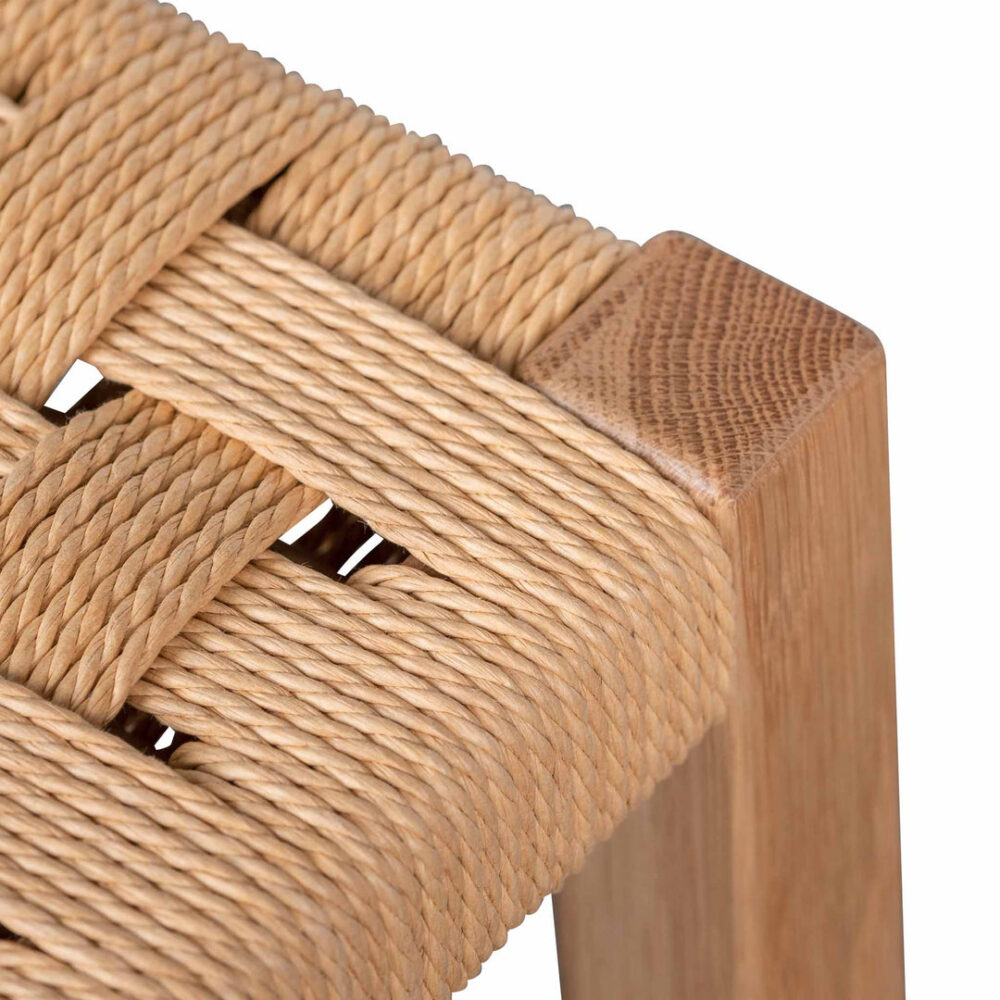 Jolen 65cm Rattan Bar Stool - Natural - Image 9