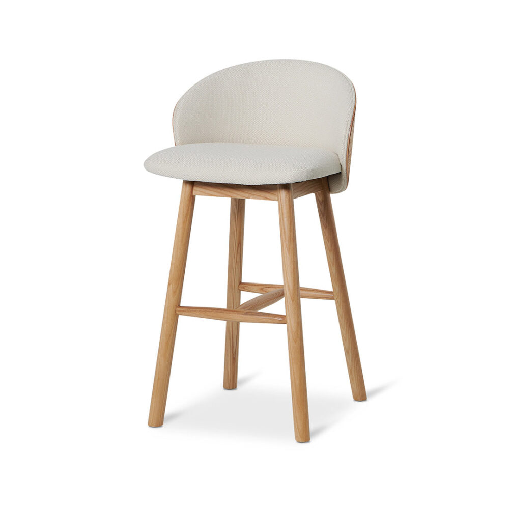 Lennox 65cm Natural Bar Stool - Beige