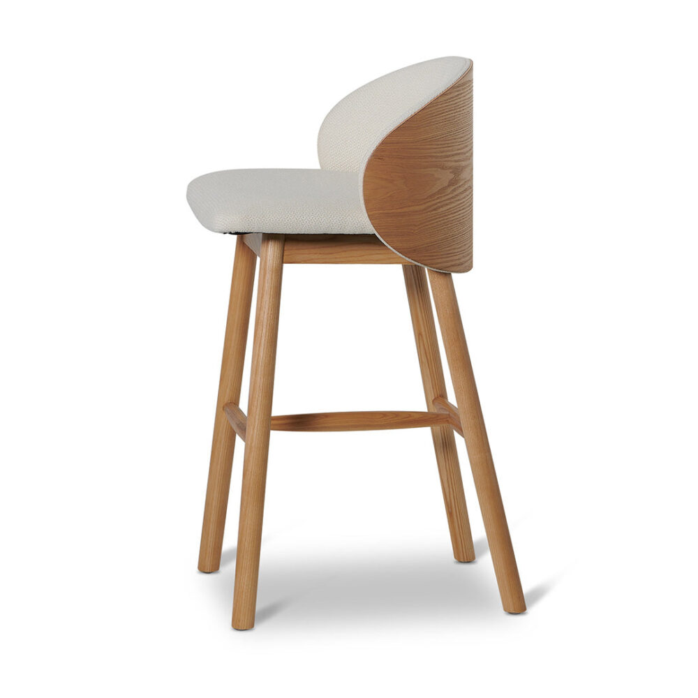 Lennox 65cm Natural Bar Stool - Beige - Image 6