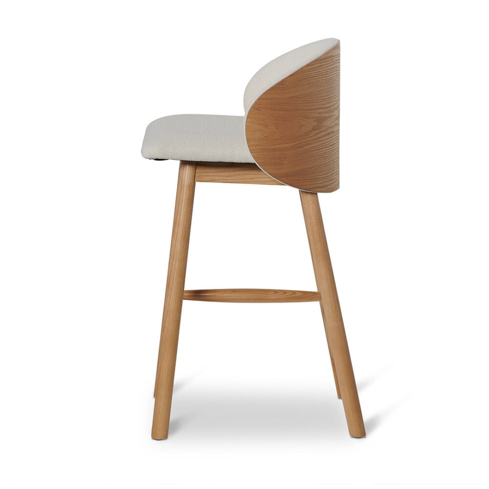 Lennox 65cm Natural Bar Stool - Beige - Image 7