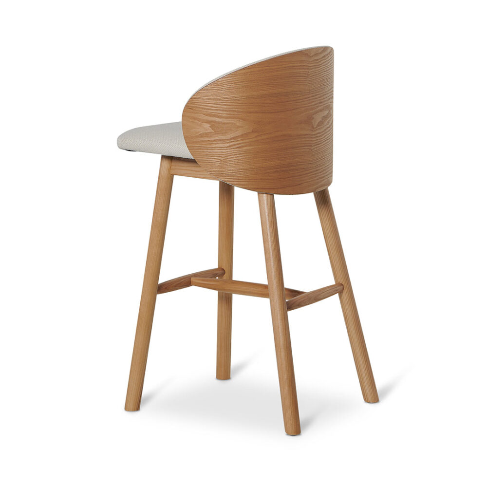 Lennox 65cm Natural Bar Stool - Beige - Image 8