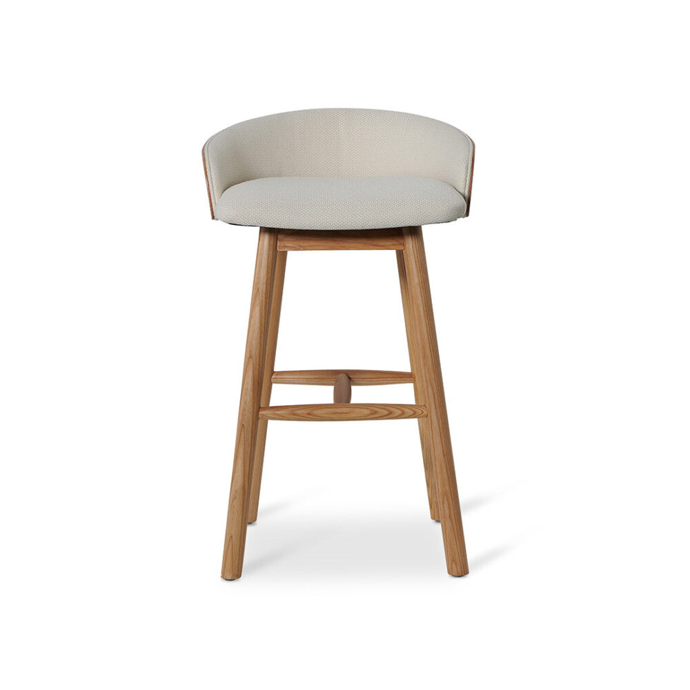Nicholas 65cm Natural Bar Stool - Beige - Image 2